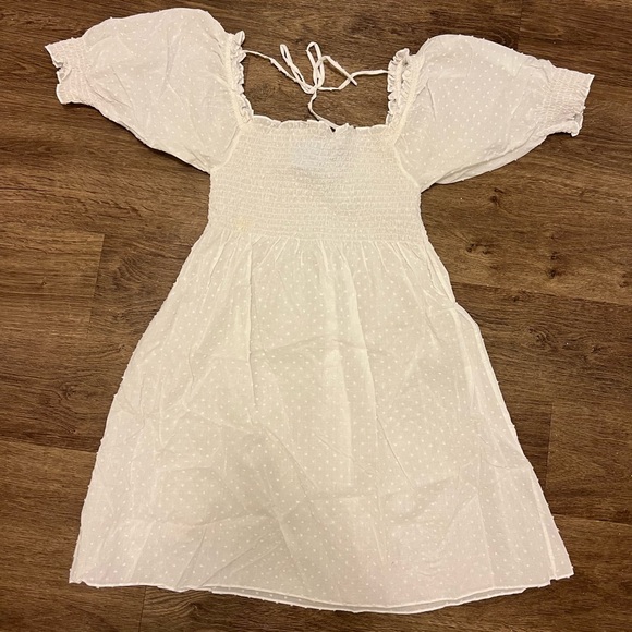 Hill House Athena Nap Dress in White Swiss Dot - Size Small - Picture 3 of 8